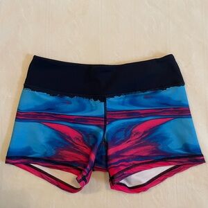 Vibrant Blue and Pink Athletic Shorts
